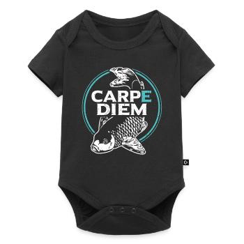 Pêcher truite pêche cadeau d’anniversaire pêcheur - Body à manches courtes Premium Bébé - noir - Devant