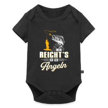 Mir Reicht's Ich Geh Angeln Angler Fische - Baby Premium Kurzarmbody - Schwarz - Vorne