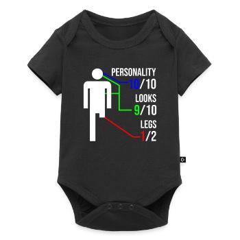 Leg amputation gift disability - Baby Premium short-sleeve bodysuit - black - Front