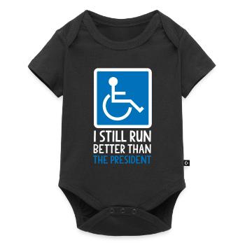Wheelchair user funny saying - Baby Premium short-sleeve bodysuit - black - Front