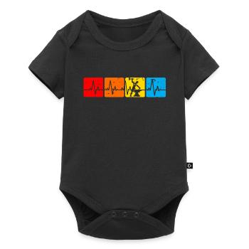 Blacksmith Farrier Vintage Heartbeat - Baby Premium short-sleeve bodysuit - black - Front