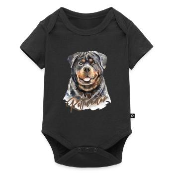 Rottweiler dog gift idea - Baby Premium short-sleeve bodysuit - black - Front