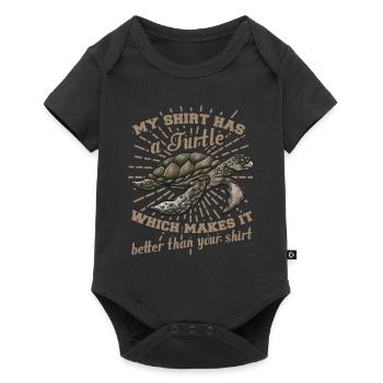 funny saying turtle - Baby Premium short-sleeve bodysuit - black - Front