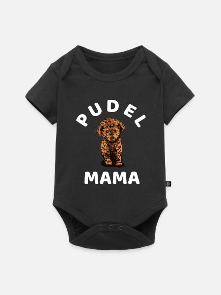 Pudel - Baby Premium Kurzarmbody - Schwarz