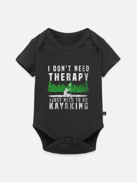 Kajak-Therapie - Baby Premium Kurzarmbody - Schwarz