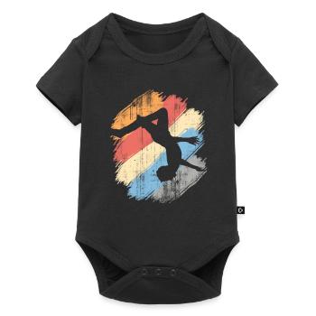 Parkour-Geschenk - Baby Premium Kurzarmbody - Schwarz - Vorne