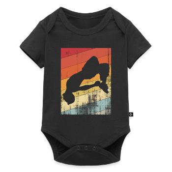 Parkour retro - Baby Premium short-sleeve bodysuit - black - Front