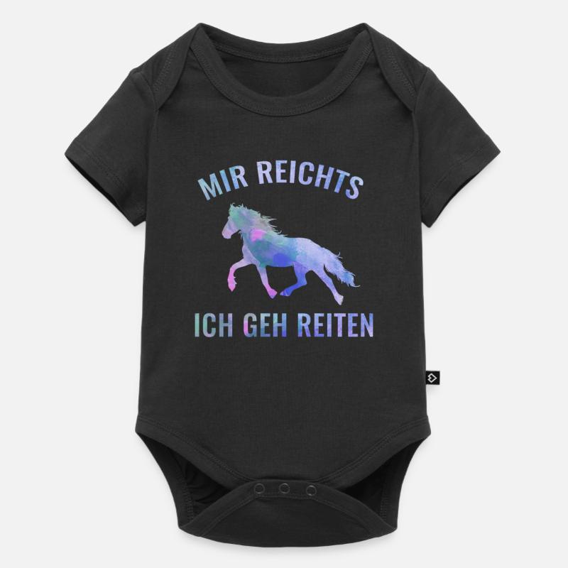 Pferd - Baby Premium Kurzarmbody - Schwarz