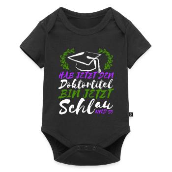 Gift for the doctoral degree Doctorate Doctorate - Baby Premium short-sleeve bodysuit - black - Front