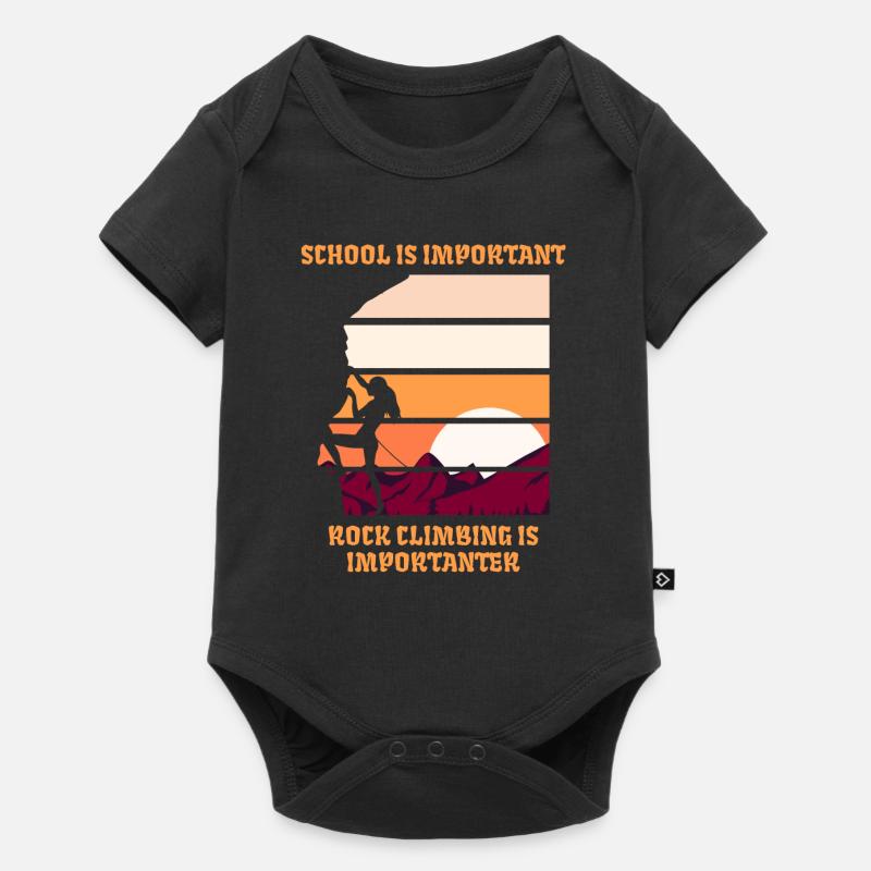 Funny rock climbing - Baby Premium short-sleeve bodysuit - black