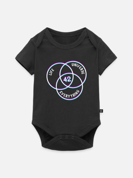 42 Antworten Frage Life Universe Everything Nerd - Premium kortærmet baby-body  - sort