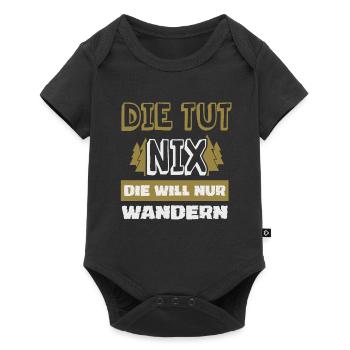 wandern - Baby Premium Kurzarmbody - Schwarz - Vorne