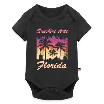 florida - Baby Premium Kurzarmbody - Schwarz - Vorne