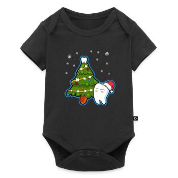 Dentiste Dents Sapins Noël Dentist - Body à manches courtes Premium Bébé - noir - Devant