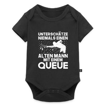 Billard alter Mann Queue - Baby Premium Kurzarmbody - Schwarz - Vorne