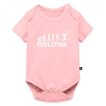 Sport Badminton Entwicklung Geschenk - Baby Premium Kurzarmbody - Rosa - Vorne