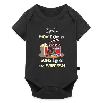 I Speak In Movie Quotes Song Lyrics And Sarcasm - Baby Premium short-sleeve bodysuit - black - Front