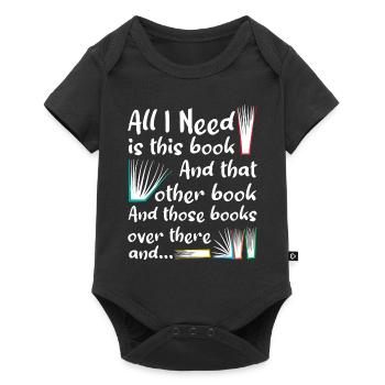 Reader loves books - Baby Premium short-sleeve bodysuit - black - Front