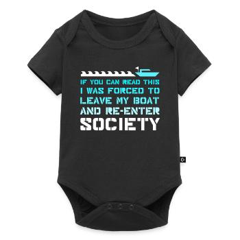 Boating ship captain boat - Baby Premium short-sleeve bodysuit - black - Front
