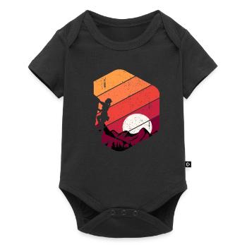 Rock Climbing Retro - Baby Premium short-sleeve bodysuit - black - Front