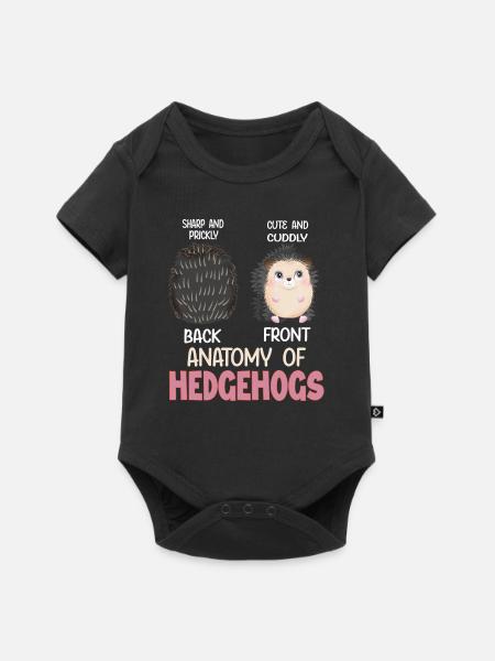 Anatomie des Igel - Baby Premium Kurzarmbody - Schwarz