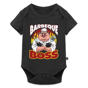 Barbeque Boss Grill Party Männer Humor Grillen - Baby Premium Kurzarmbody - Schwarz - Vorne