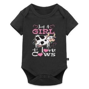 Just A Girl Who Loves Cows Cow Lover - Baby Premium short-sleeve bodysuit - black - Front