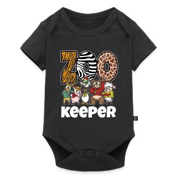 Zoo gardien zoo animal animal parc animalier drôle cadeau - Body à manches courtes Premium Bébé - noir - Devant