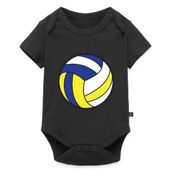 Volleyball Ball - Baby Premium Kurzarmbody - Schwarz - Vorne