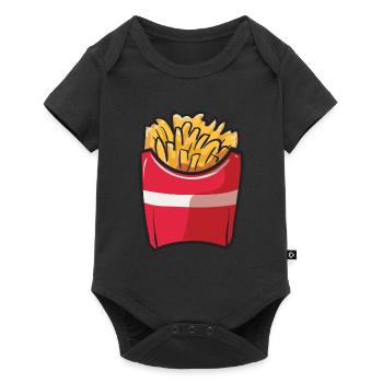 French fries - Baby Premium short-sleeve bodysuit - black - Front