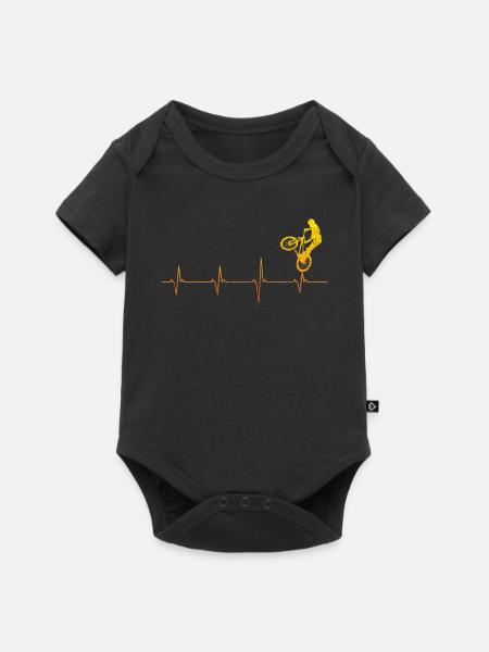 Trial Bike Bike Heartbeat Heartbeat Course - Baby Premium short-sleeve bodysuit - black