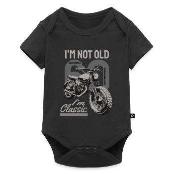 Je ne suis pas vieux, je suis classique. 60 ans biker. - Body à manches courtes Premium Bébé - noir - Devant
