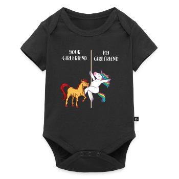 Dancer Unicorn Pole Dance Dancing Gift Idea - Baby Premium short-sleeve bodysuit - black - Front