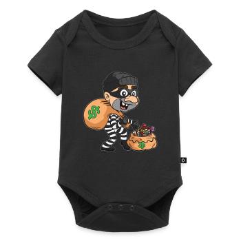 Candy Thief Halloween Burglar Crook Racket - Baby Premium short-sleeve bodysuit - black - Front