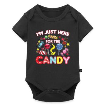 Je ne suis là que pour la blague Candy Halloween - Body à manches courtes Premium Bébé - noir - Devant
