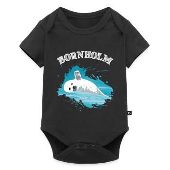 Bornholm Baltic Sea Island Holiday Seal Seal in the Sea - Baby Premium short-sleeve bodysuit - black - Front