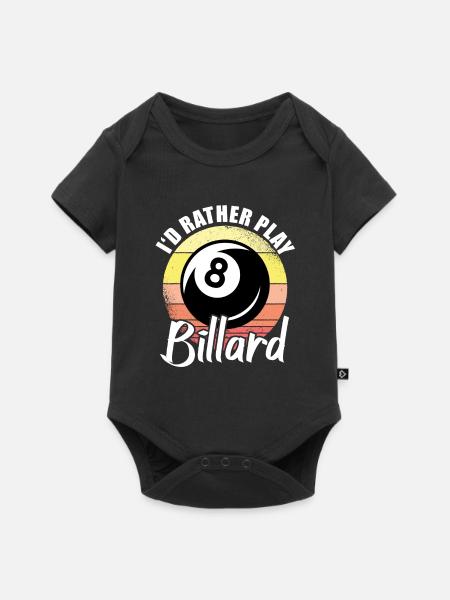 Billard 8-Ball - Baby Premium Kurzarmbody - Schwarz