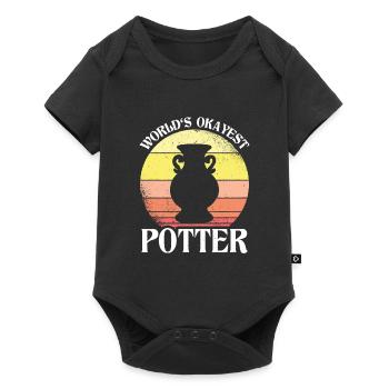 Potter Potter rétro - Body à manches courtes Premium Bébé - noir - Devant