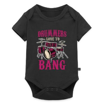 Schlagzeuger Drums - Baby Premium Kurzarmbody - Schwarz - Vorne