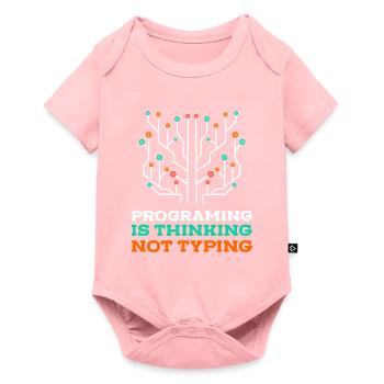 Programmeur Coder Nerd - Body à manches courtes Premium Bébé - rose - Devant