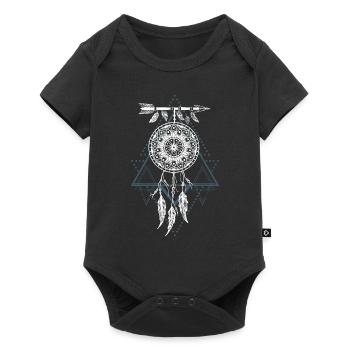 Traumfänger Dreamcatcher Traum Träumen - Baby Premium Kurzarmbody - Schwarz - Vorne