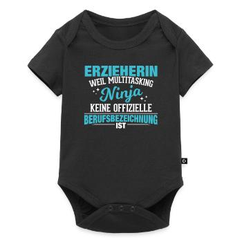 Erzieherin lustiger Spruch Multitasking Ninja Erzi - Baby Premium Kurzarmbody - Schwarz - Vorne
