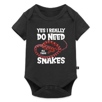 Serpent Maïs Serpent Reptile Idée Cadeau - Body à manches courtes Premium Bébé - noir - Devant