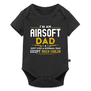 Papa Airsoft - Body à manches courtes Premium Bébé - noir - Devant