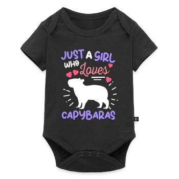 Capybara - Baby Premium Kurzarmbody - Schwarz - Vorne