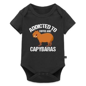 Capybara - Baby Premium Kurzarmbody - Schwarz - Vorne