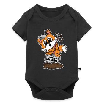 Smash the system anarchist Corgi - Baby Premium short-sleeve bodysuit - black - Front