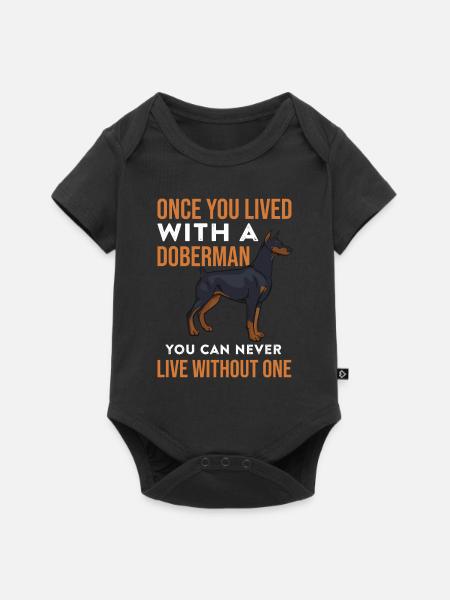 Dobermann - Baby Premium Kurzarmbody - Schwarz