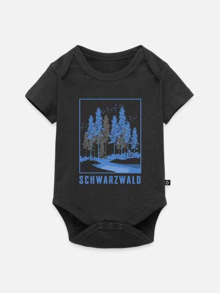 Schwarzwald Black Forest - Baby Premium Kurzarmbody - Schwarz