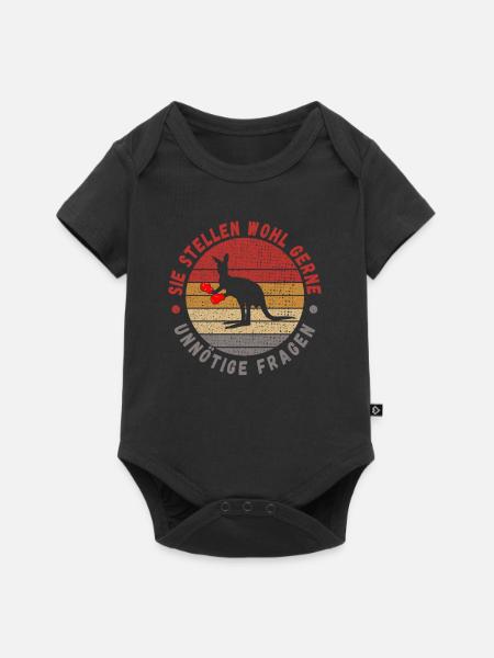 Stellen Wohl Gerne Unnötige Fragen Boxer Känguruh - Baby Premium Kurzarmbody - Schwarz